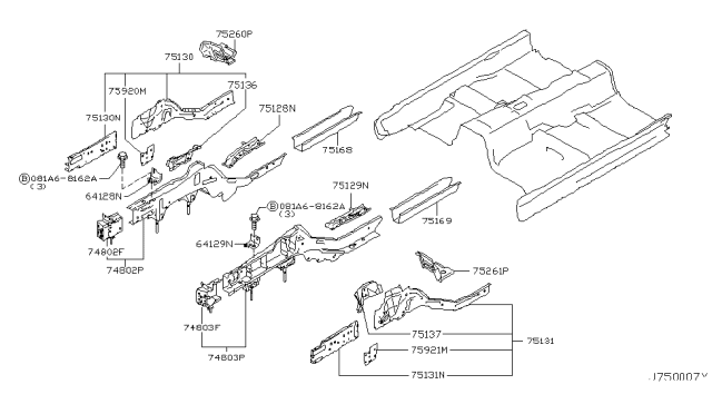 2010 Infiniti M35 Member & Fitting Diagram 2