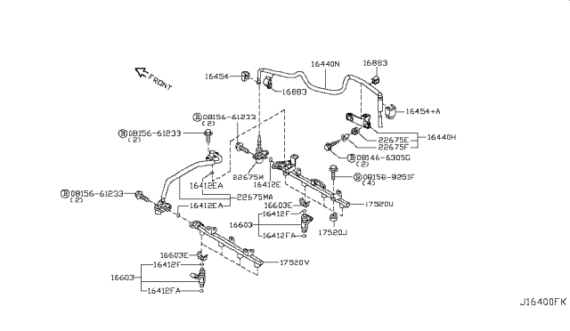 2006 Infiniti M35 Fuel Strainer & Fuel Hose Diagram 1