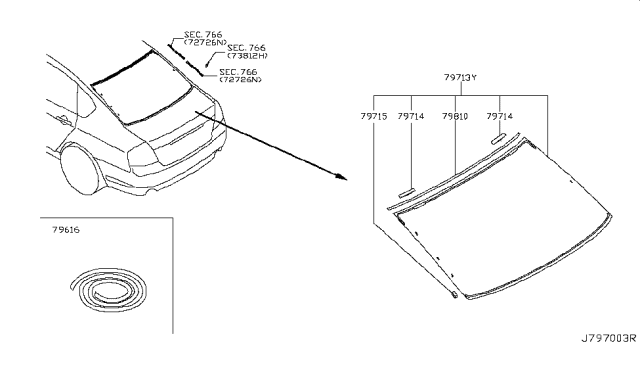 2009 Infiniti M45 Rear Window Diagram