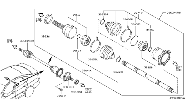 2010 Infiniti M45 Rear Drive Shaft Diagram 4