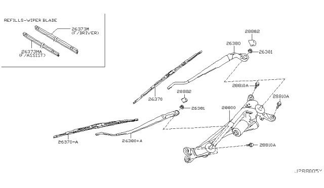 2010 Infiniti M45 Windshield Wiper Diagram