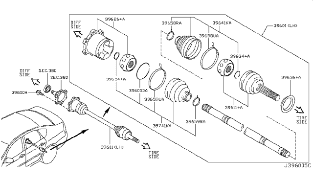 2010 Infiniti M35 Rear Drive Shaft Diagram 2