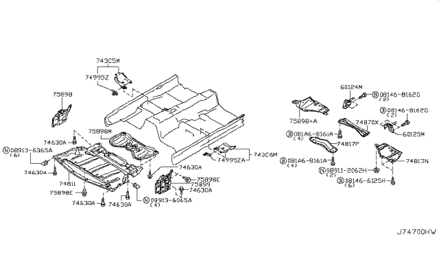 2008 Infiniti M35 Floor Fitting Diagram 2