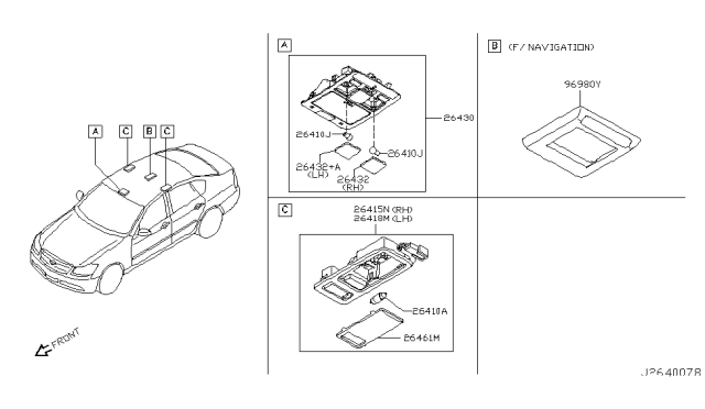 2008 Infiniti M35 Room Lamp Diagram 2