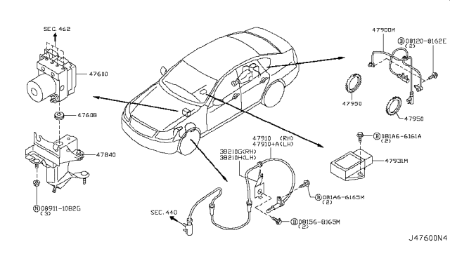 2008 Infiniti M45 Anti Skid Control Diagram 3