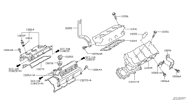 2007 Infiniti M35 Cylinder Head & Rocker Cover Diagram 2