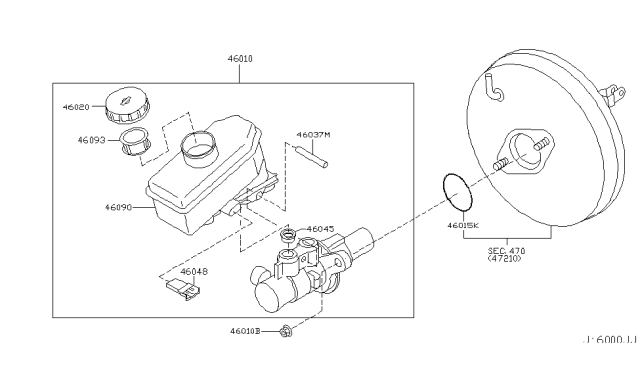 2009 Infiniti M45 Brake Master Cylinder Diagram