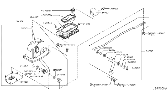 2008 Infiniti M45 Auto Transmission Control Device Diagram 4