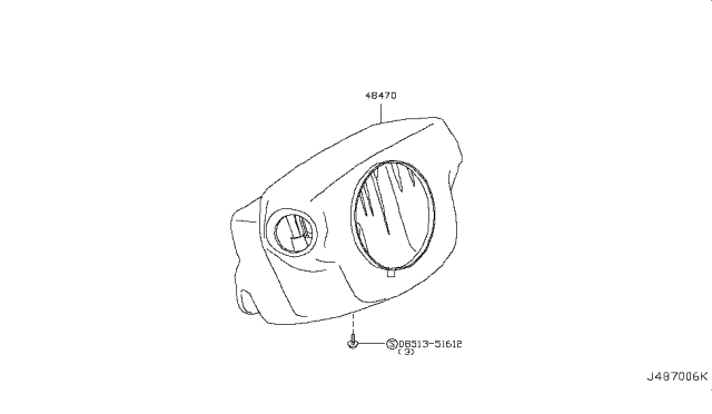 2006 Infiniti M35 Steering Column Shell Cover Diagram 1