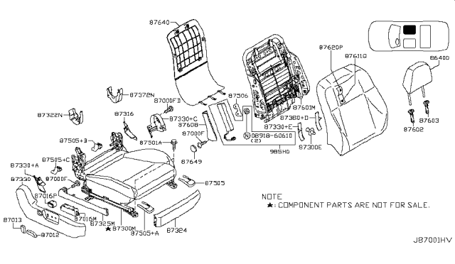 2007 Infiniti M35 Front Seat Diagram 4