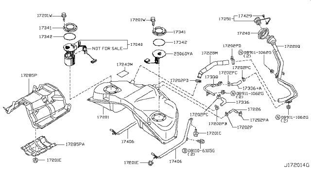 2009 Infiniti M45 Fuel Tank Diagram 3