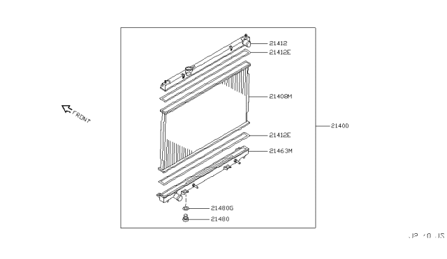 2006 Infiniti M45 Radiator,Shroud & Inverter Cooling Diagram 4