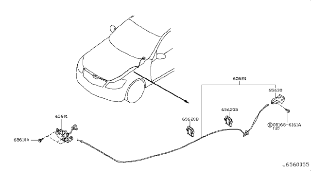 2008 Infiniti M45 Bolt Diagram for 65698-EQ300