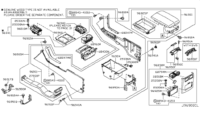 2006 Infiniti M35 Console Box Diagram 5