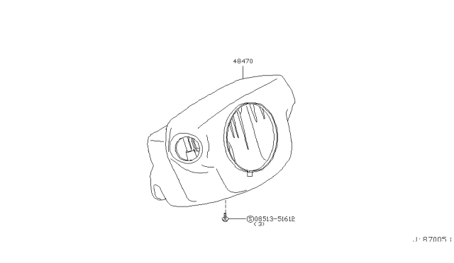 2006 Infiniti M35 Cover Set-Steering Column Diagram for 48470-EH100