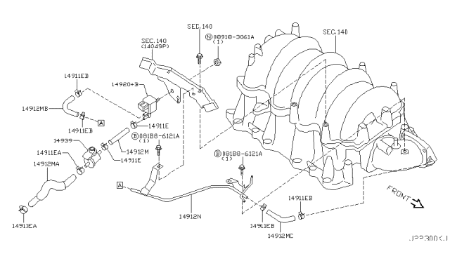 2008 Infiniti M45 Engine Control Vacuum Piping Diagram 2