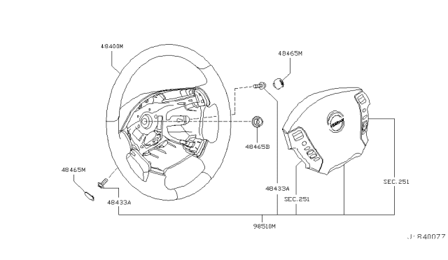 2007 Infiniti M45 Steering Wheel Diagram 2