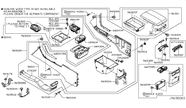 2006 Infiniti M35 Console Box Diagram 6