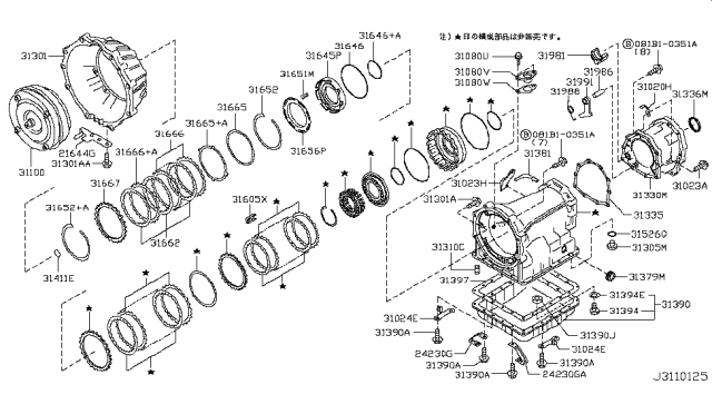 2008 Infiniti M45 Torque Converter,Housing & Case Diagram 7