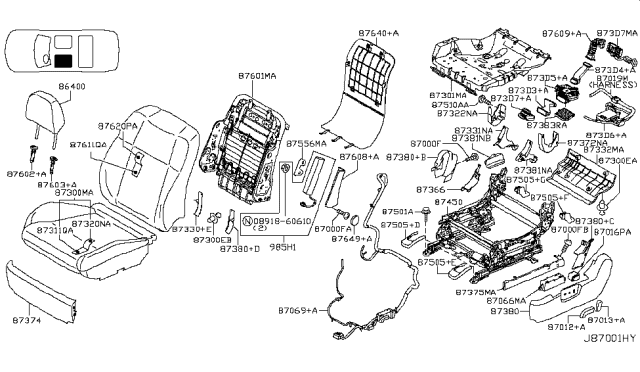 2007 Infiniti M35 Front Seat Diagram 6