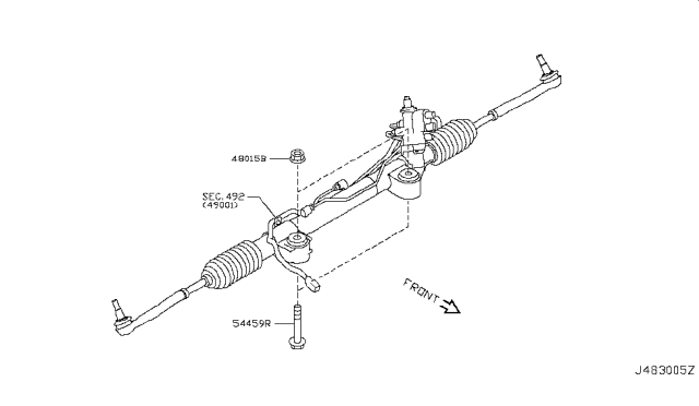 2010 Infiniti M35 Steering Gear Mounting Diagram 2