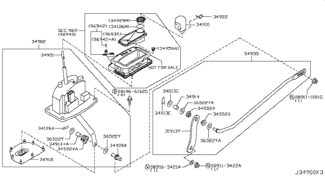 2010 Infiniti M35 Auto Transmission Control Device Diagram 3