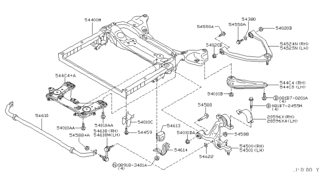 2007 Infiniti M45 Front Suspension Diagram 2