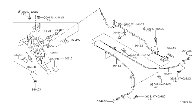 2008 Infiniti M35 Parking Brake Control Diagram