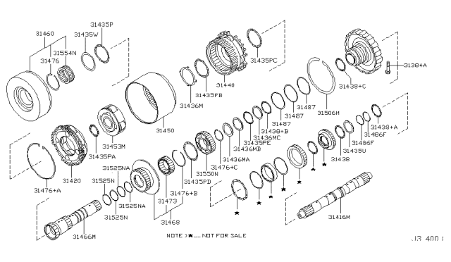 2006 Infiniti M35 Governor,Power Train & Planetary Gear Diagram 1