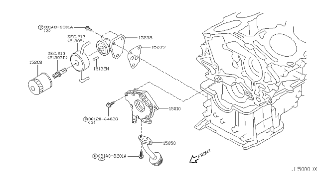 2007 Infiniti M45 Lubricating System Diagram 2