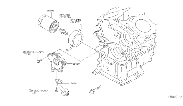 2009 Infiniti M45 Lubricating System Diagram 1