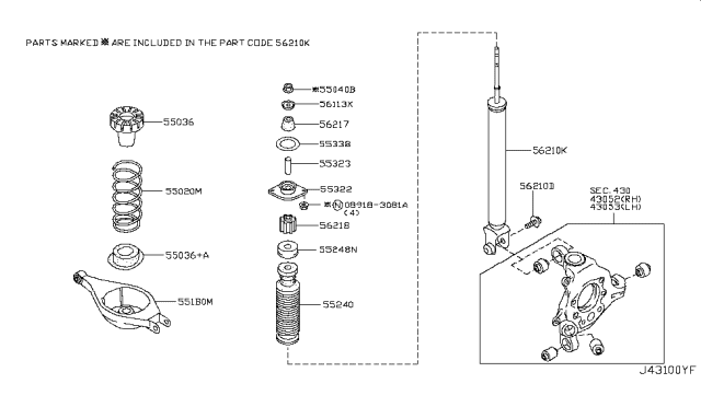 2009 Infiniti M45 Rear Suspension Diagram 10