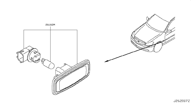 2008 Infiniti M45 Side Marker Lamp Diagram 1