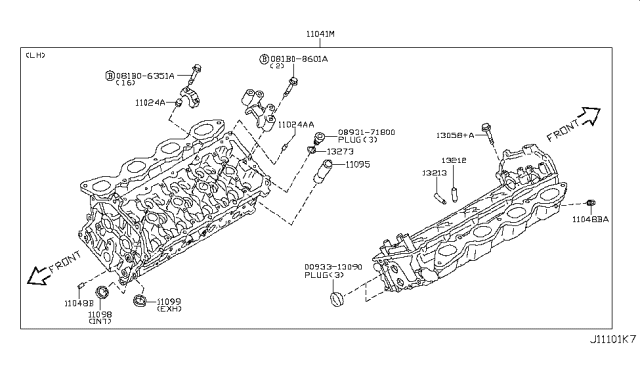 2008 Infiniti M45 Cylinder Head & Rocker Cover Diagram 5