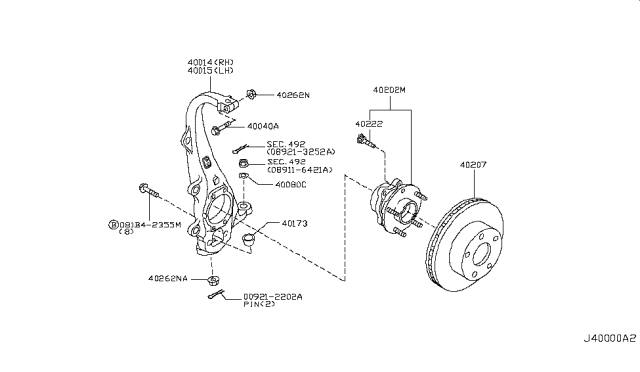 2006 Infiniti M45 Front Axle Diagram 1