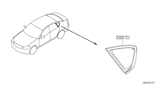 2007 Infiniti M35 Side Window Diagram