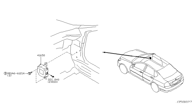 2006 Infiniti M35 Control Assembly-Torque Split Diagram for 41650-EG310