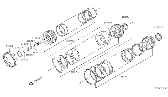 2008 Infiniti M35 Clutch & Band Servo Diagram 1