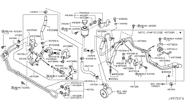 2008 Infiniti M45 Power Steering Piping Diagram 11