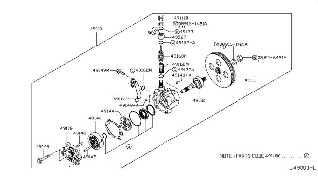 2008 Infiniti M45 Power Steering Pump Diagram 2