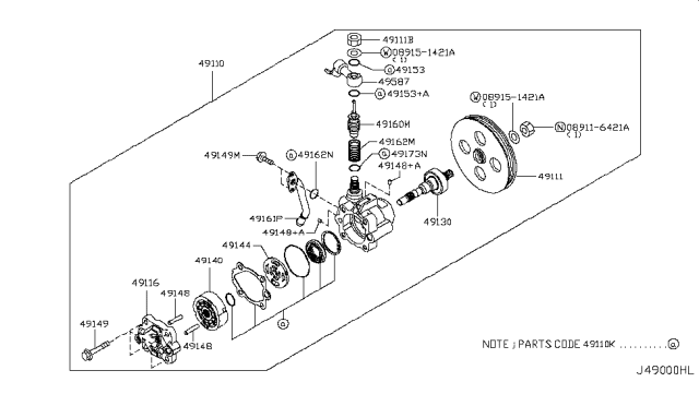 2010 Infiniti M35 Power Steering Pump Diagram 2