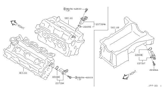 2007 Infiniti M35 Distributor & Ignition Timing Sensor Diagram 3