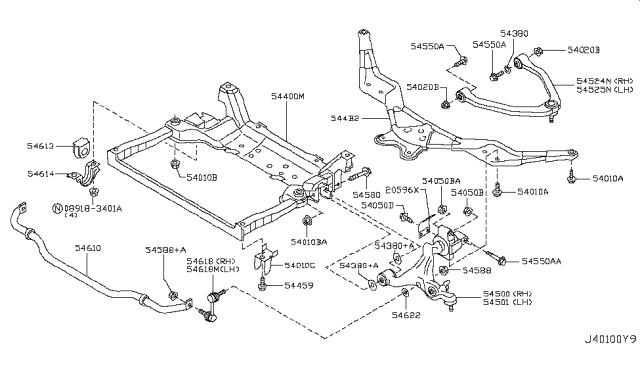 2008 Infiniti M35 Front Suspension Diagram 3