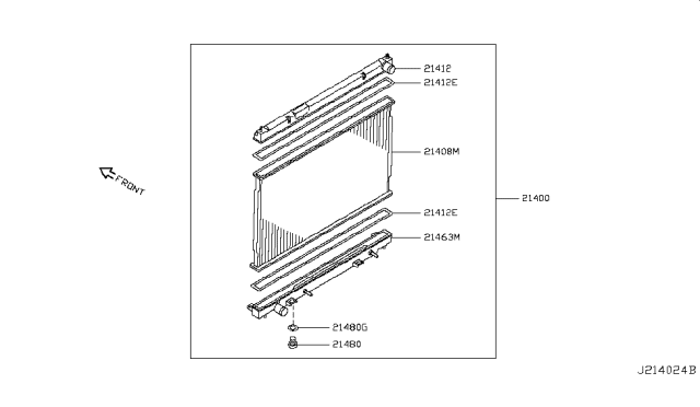 2009 Infiniti M45 Radiator,Shroud & Inverter Cooling Diagram 4