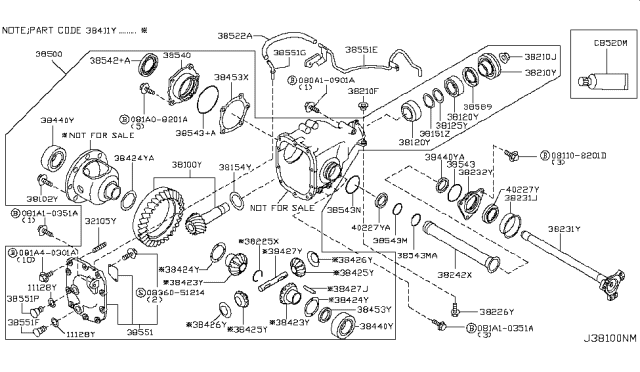 2010 Infiniti M45 Front Final Drive Diagram 1