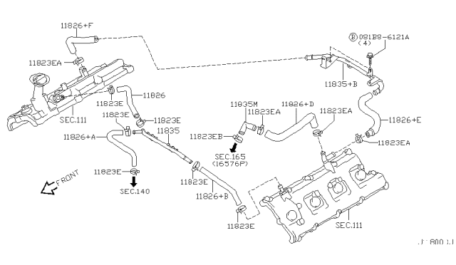 2009 Infiniti M35 Crankcase Ventilation Diagram 1