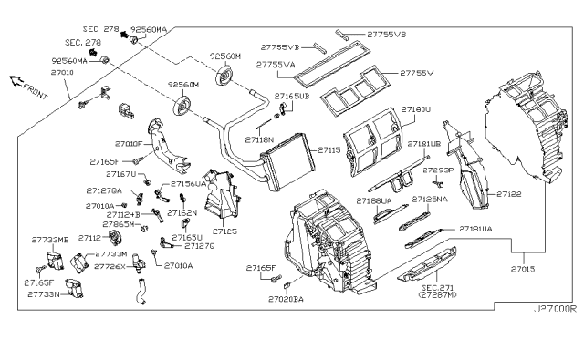 2006 Infiniti M35 Heater & Blower Unit Diagram 4