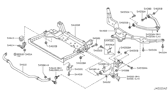 2009 Infiniti M35 Front Suspension Diagram 4