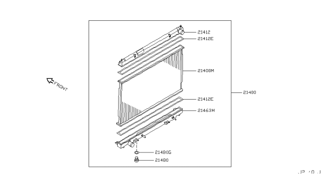 2008 Infiniti M35 Radiator,Shroud & Inverter Cooling Diagram 7