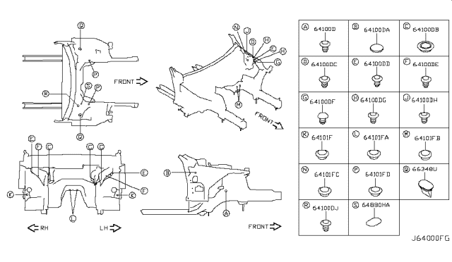 2007 Infiniti M45 Plug-Rubber Diagram for 01658-02151